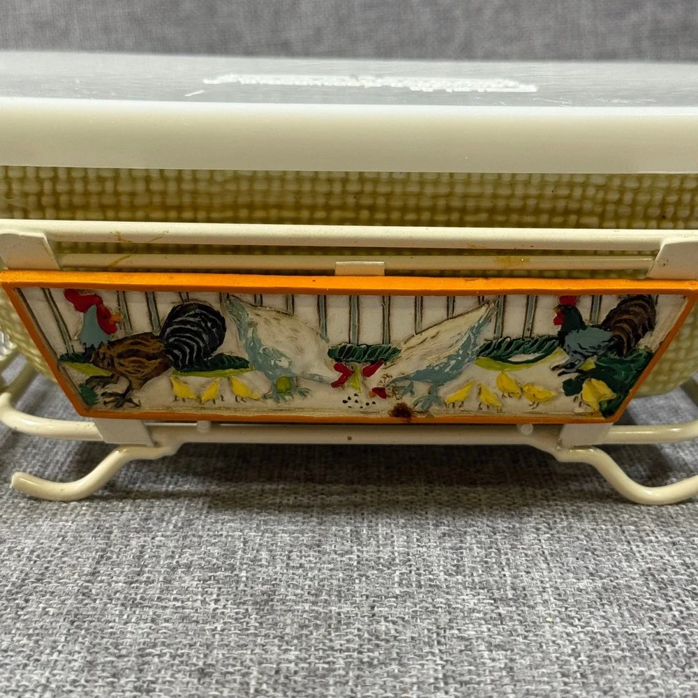Temp-tations by Tara Presentable Ovenware Country Rooster Loaf Pan Lid Basket